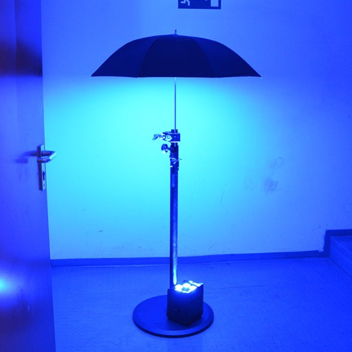 Akku Floorspot - LED Scheinwerfer Ambientebeleuchtung mit Reflektor, blau, sehr dekorativ, zu mieten bei VEITLIGHT® in Berlin Lichtenberg