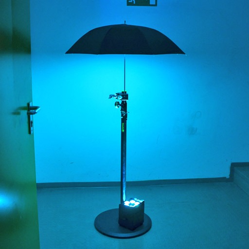 Akku Floorspot - LED Scheinwerfer Ambientebeleuchtung mit Reflektor, blau, sehr dekorativ, zu mieten bei VEITLIGHT® in Berlin Lichtenberg